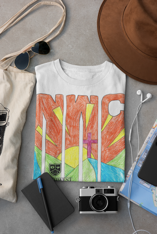 Colorful NWC Student Art Unisex T-Shirt, Softstyle Graphic Tee, Perfect for Summer, Gift for New York Lovers, Vibrant Artwork